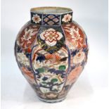 A Japanese octagonal Imari porcelain vase