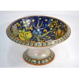 A large majolica bowl