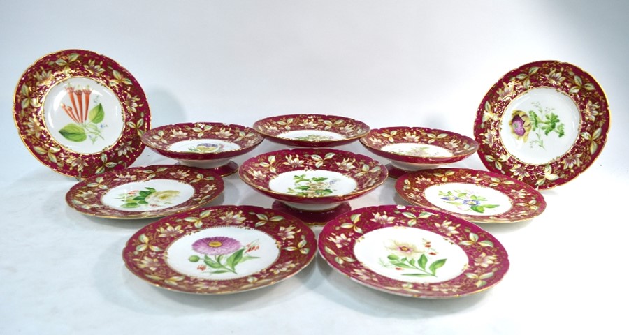 A Victorian Staffordshire dessert service - Image 2 of 4