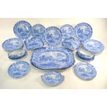 Early 19th century Spode pearlware dinner ware