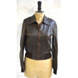 1970s leather bomber jacket