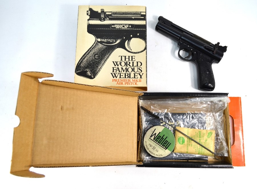 A Webley Premier Mk II air pistol