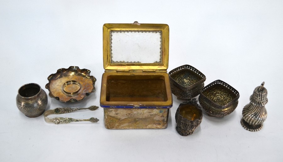 Indian and Chinese white metal items and continental jewellery casket - Image 3 of 3