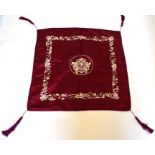 Antique claret silk cushion covers