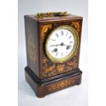 Tromp, Paris, a 19th century inlaid rosewood cased eight-day two train library clock