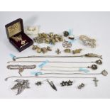 A quantity of silver and white metal jewellery