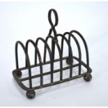 A silver toast rack,Thomas Bradbury & Son, Sheffield 1923