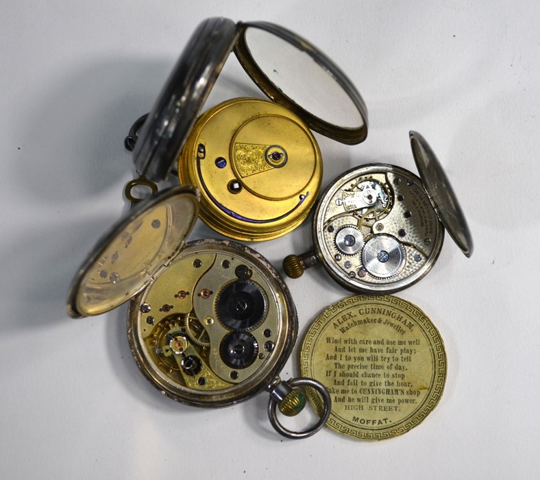 An Omega silver fob watch and two pocket watches - Image 2 of 2