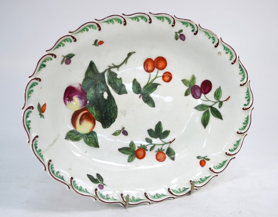 An 18th century Chelsea style, after Hans Sloan, oval dish