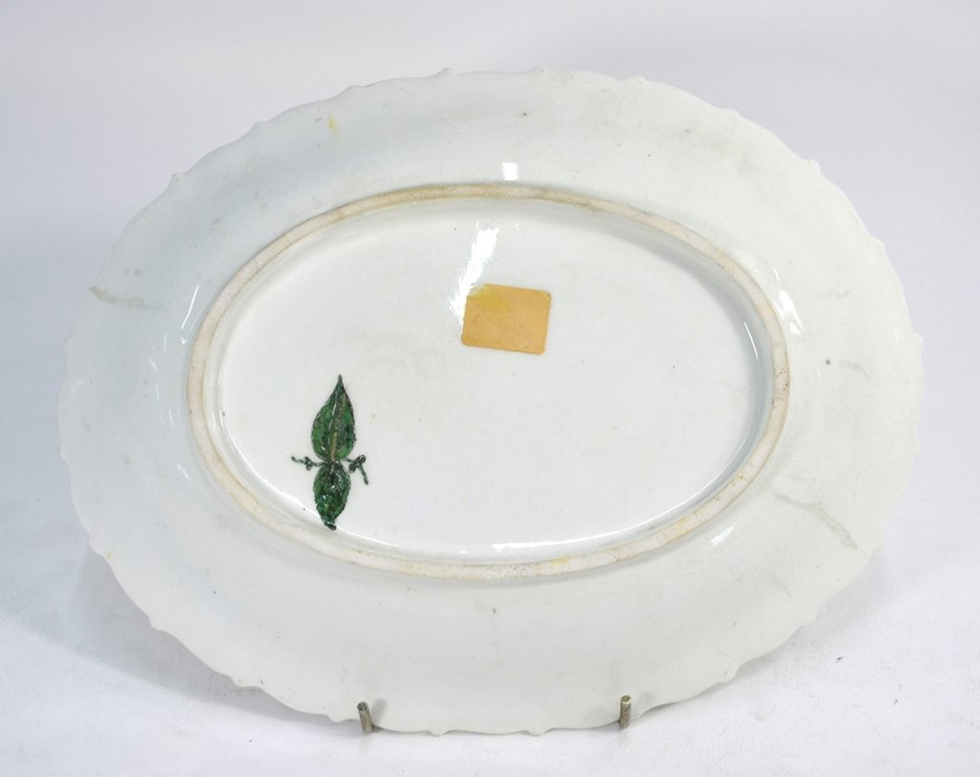 An 18th century Chelsea style, after Hans Sloan, oval dish - Image 2 of 3
