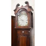 E Ramsbottom, Newmillerdam - 19th century mahogany and oak longcase clock, 30-hour movement and