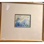 Jane Mackay - Two abstract watercolours - 'Storm Sketch: Peter Grimes', 10/5 x 13 cm and 'Help us in