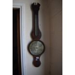 A Castella & Co. Hereford mahogany barometer with shell inlay