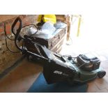 An Atco Admiral 16SE electric start petrol lawn mower with Briggs and Stratton engine, self-