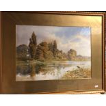 Sophie D'Ouseley - An Irish river view, watercolour, signed and dated 1892 lower left, 37 x 52 cm