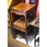 A 19th century mahogany two-tier wash stand