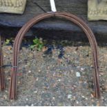 Ten small curved plant frames