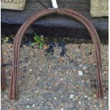 Ten small curved plant frames