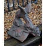 A dragon terracotta composite ridge tile