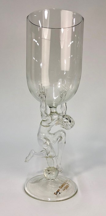 A continental glass goblet