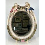 A German porcelain mirror