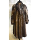 Raccoon fur lady's coat