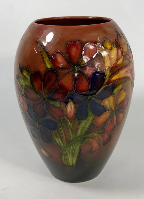 A Moorcroft ovoid 'Spring Flowers' design vase