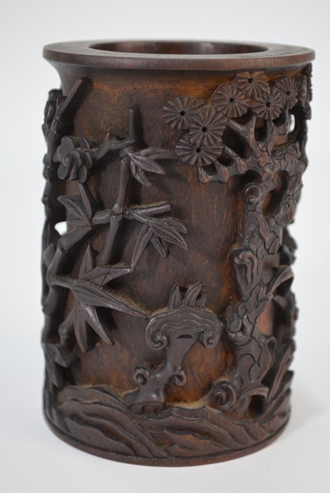 A Chinese bamboo brush pot - Image 8 of 10