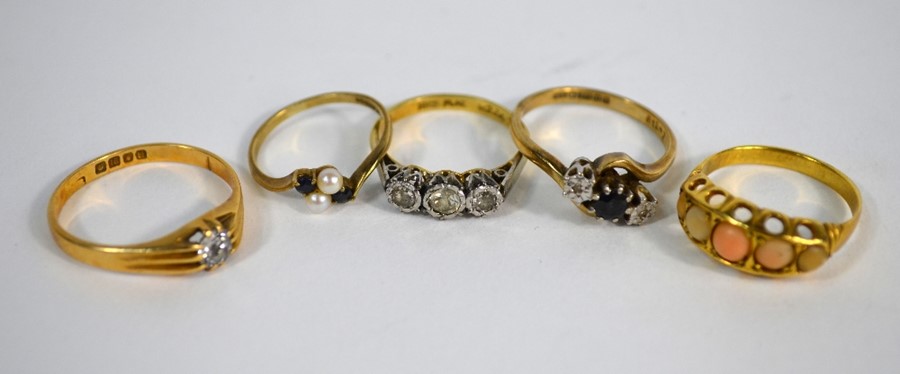 Five various rings