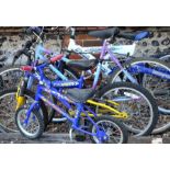 Four children's mountain bikes