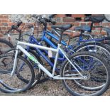 Four various mountain bikes including Ridge, Specialized, Kingston and Apollo P19018111 and