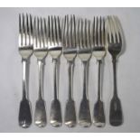 Georgian and Victorian silver table forks