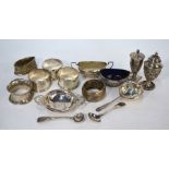 A collection of silver items