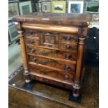 Victorian mahogany table top chest of drawers