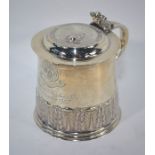 Heavy quality silver mustard pot