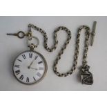 Victorian silver open-faced pocket watch etc.