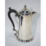 Late Victorian silver hot water jug