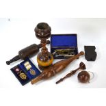 19th century cased set of drawing instruments and other collectables