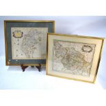 Two 17th century Morden map engravings