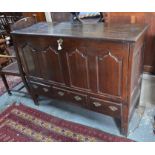 An 18th century oak mule chest