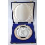 Royal commemorative silver plate