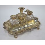 Victorian Rococo Revival inkstand