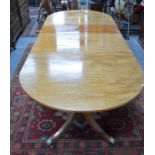 A Victorian mahogany twin-pedestal dining table