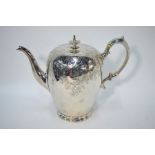 Victorian ovoid silver coffee pot