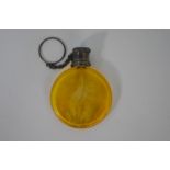 A Victorian amber flash glass moonflask scent flask