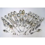 William IV and Victorian silver flatware