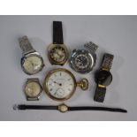 9ct gold Accurist wristwatch and other watches