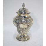 A Victorian silver tea caddy