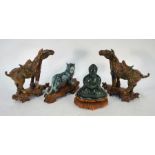 Four Chinese hardstone figures