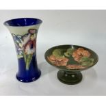 A Moorcroft trumpet vase and tazza